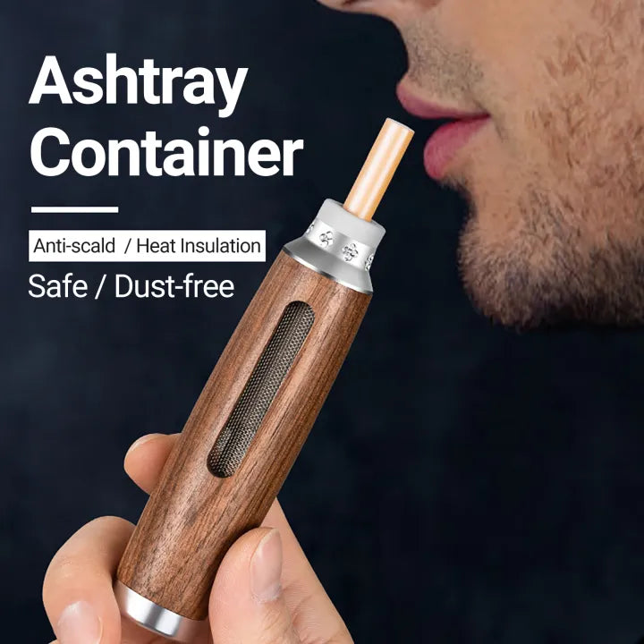 Ashtray Container Heat Insulation Dust-free Ashtray Container