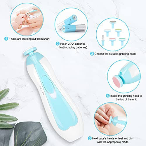 6 in 1 Electric Baby Nail Trimmer & Clipper Set