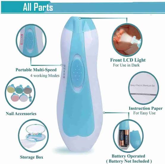 6 in 1 Electric Baby Nail Trimmer & Clipper Set