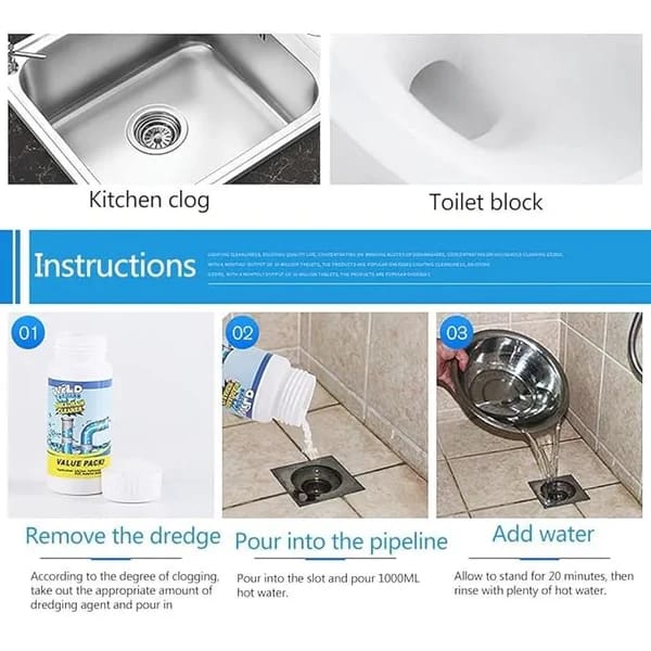110g Powerful Kitchen Pipe Dredging Agent
